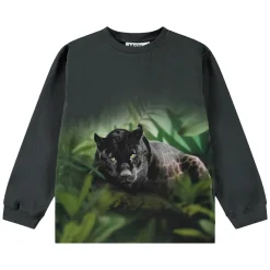 Rube Long Sleeve T-shirt Black Jaguar>Molo Clearance
