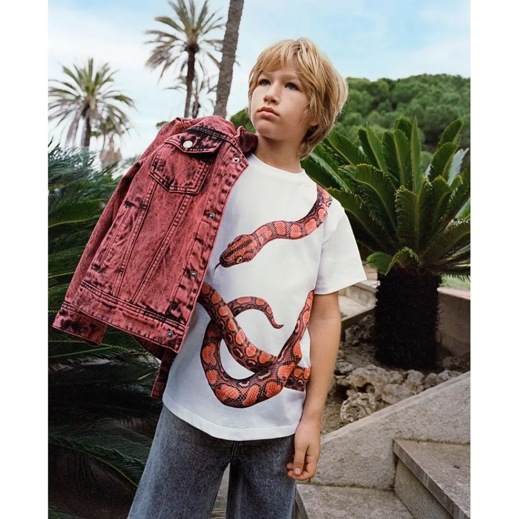 Rubin Short Sleeve T-Shirt Red Snake>Molo