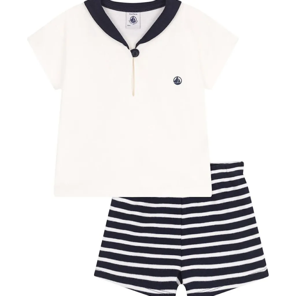 Sailor Klädset I 2 Delar Smoking Marshmallow>Petit Bateau Best