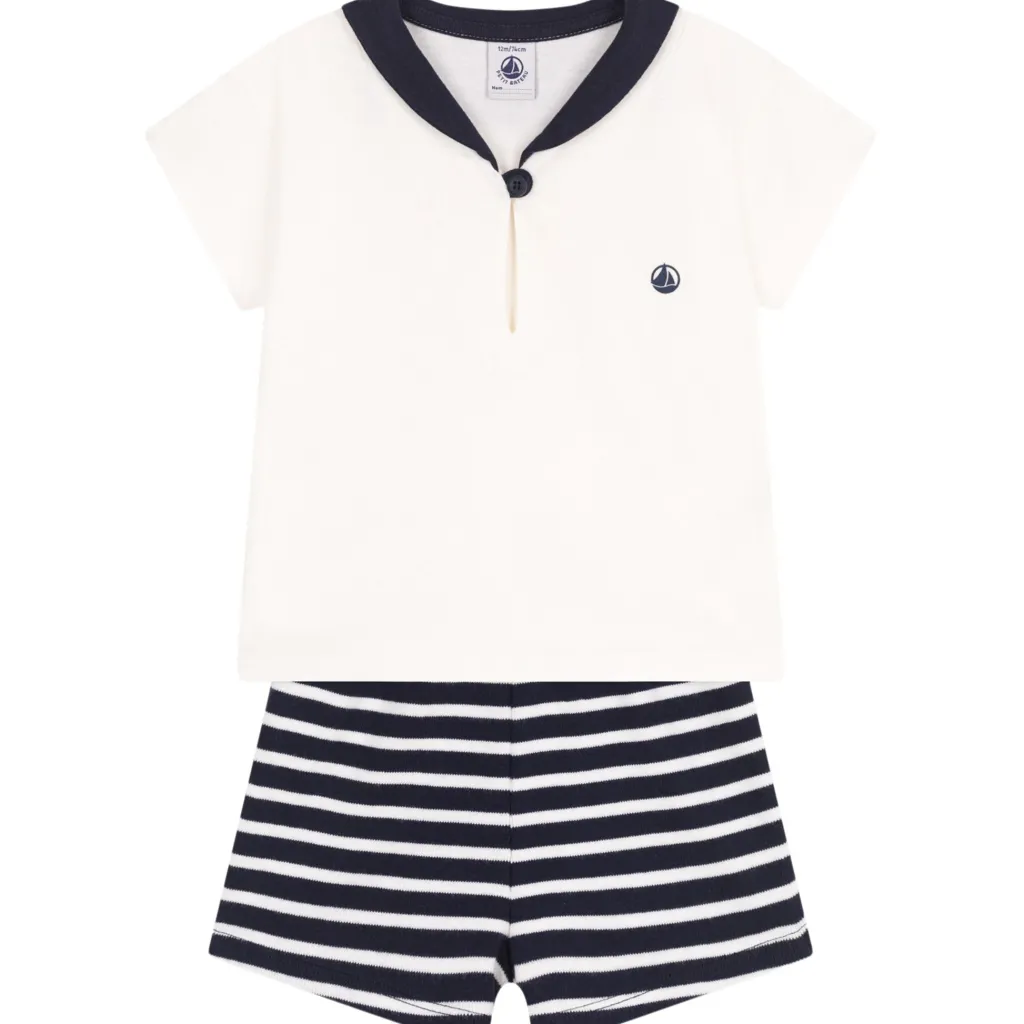 Sailor Klädset I 2 Delar Smoking Marshmallow>Petit Bateau Best