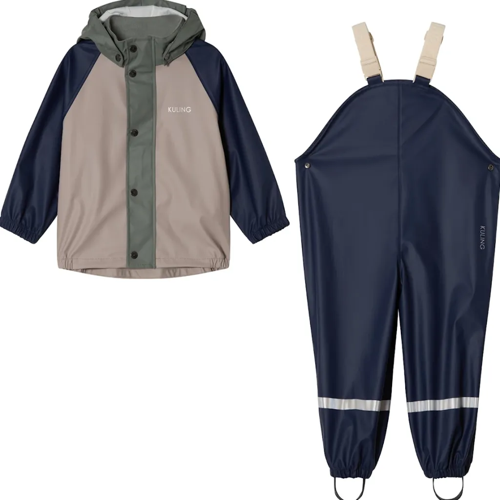 San Marino Ofodrat Regnställ Taupe/navy/light Green Blocking>Kuling Outlet