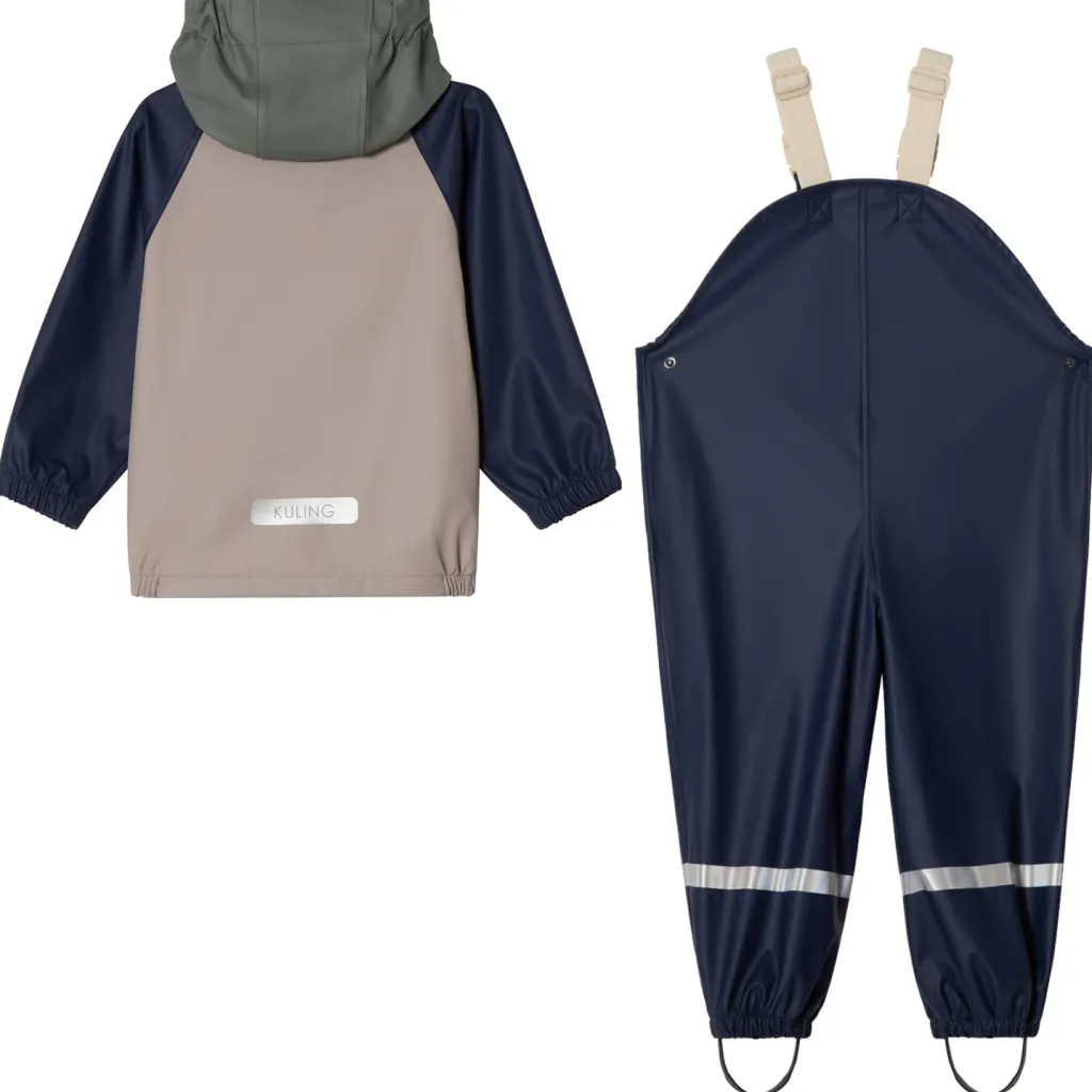 San Marino Ofodrat Regnställ Taupe/navy/light Green Blocking>Kuling Outlet