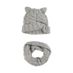 Scarf Mössa-set Grått>IKKS Discount