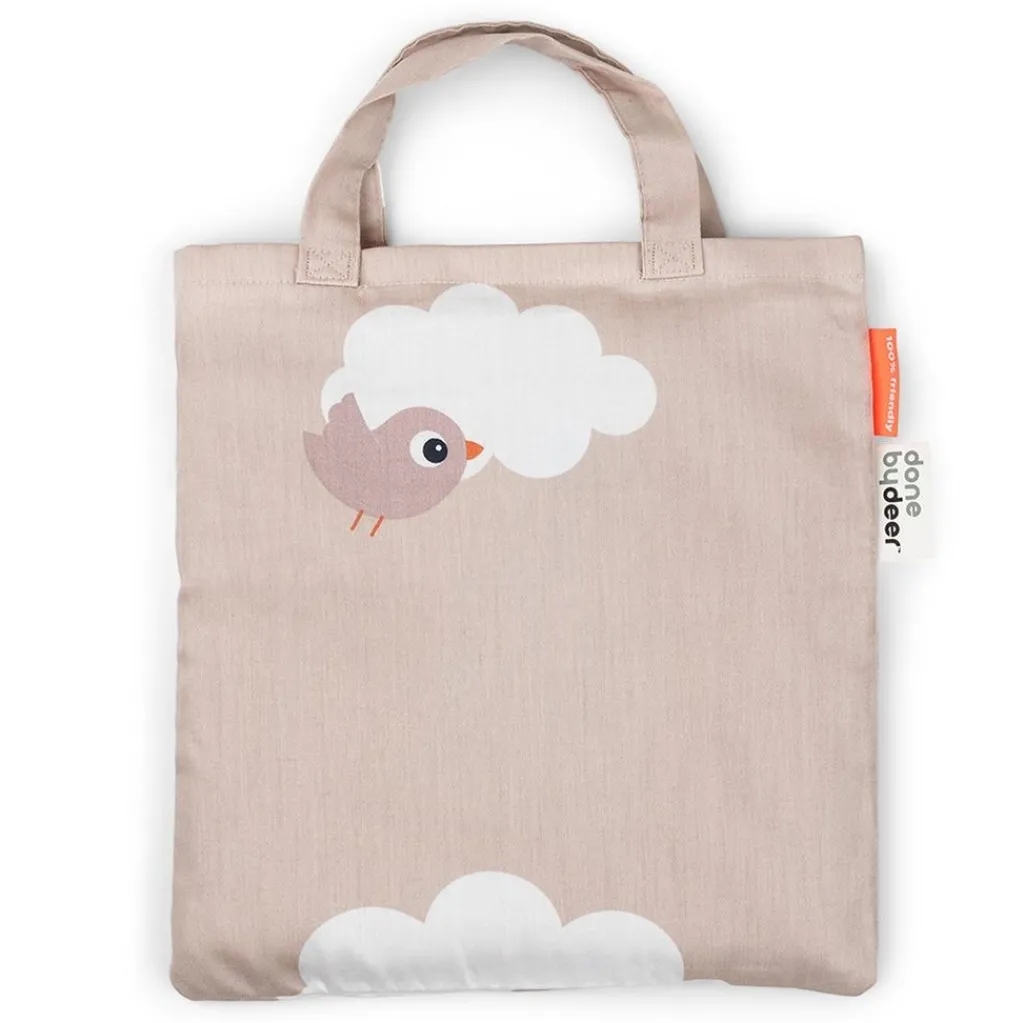 SE GOTS Happy Clouds 100 x 130 / 38 x 55 cm Junior Påslakanset Puderrosa>Done by Deer Hot