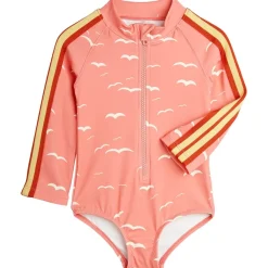 Seagull Aop Långärmad Baddräkt Pink>Mini Rodini New
