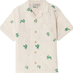 Seersucker Kortärmad Skjorta Azulejos Emerald>garbo&friends Sale
