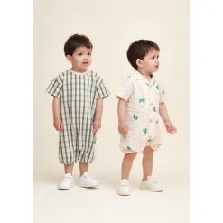 Seersucker Onesie Azulejos Emerald><noscript><img width=