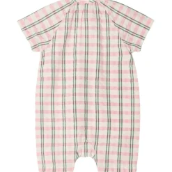 Seersucker Onesie Check Carnation><noscript><img width=