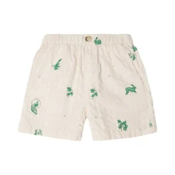 Seersucker Shorts Azulejos Emerald>garbo&friends Discount