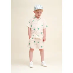 Seersucker Shorts Azulejos Emerald>garbo&friends Discount
