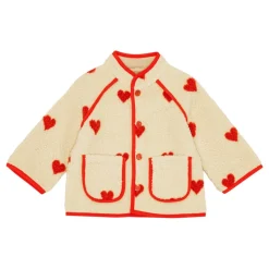 Simone Fleecejacka Soft White Heart>Flöss Hot