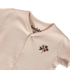 Sixten GOTS 2-pack Mönstrade Rompers Wild Strawberry><noscript><img width=