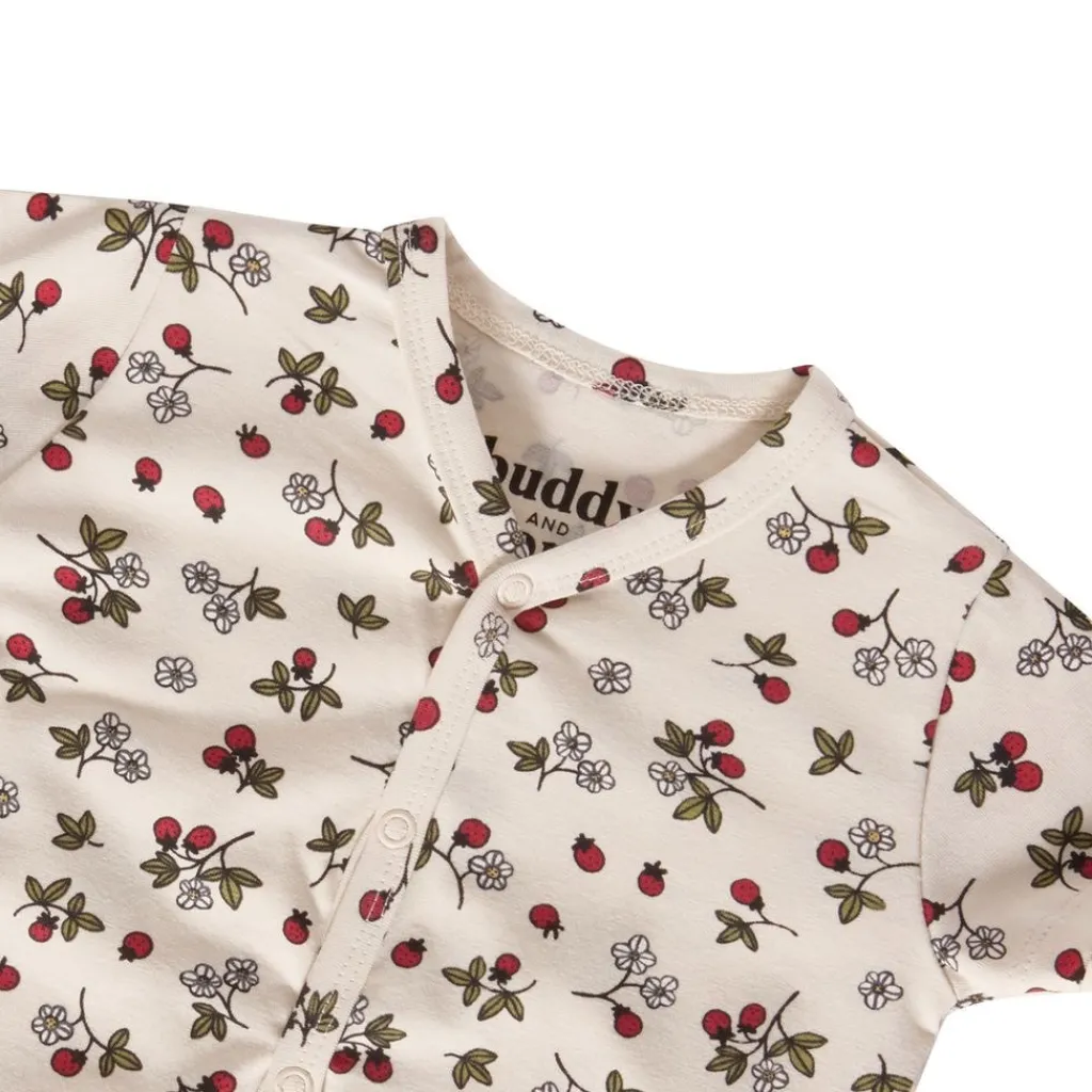 Sixten GOTS 2-pack Mönstrade Rompers Wild Strawberry>Buddy & Hope Discount