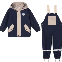 Skagen Andningsbart Regnställ Navy/taupe Blocking>Kuling Sale