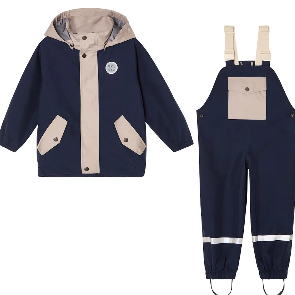 Skagen Andningsbart Regnställ Navy/taupe Blocking>Kuling Sale