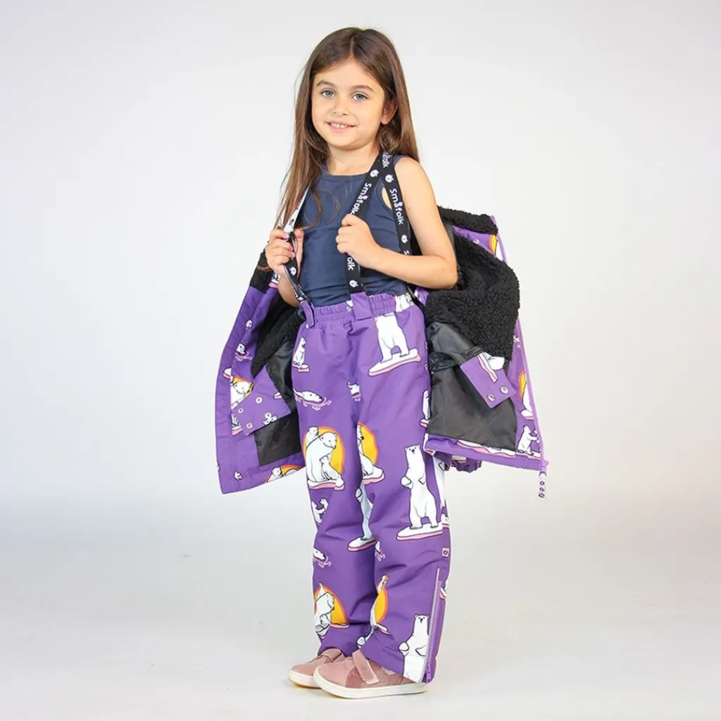 Skidbyxor Polar Bears Purple Heart>Småfolk Discount