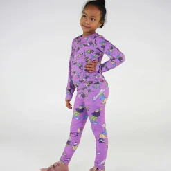 Skiing Children Leggings Dusty Lavender><noscript><img width=