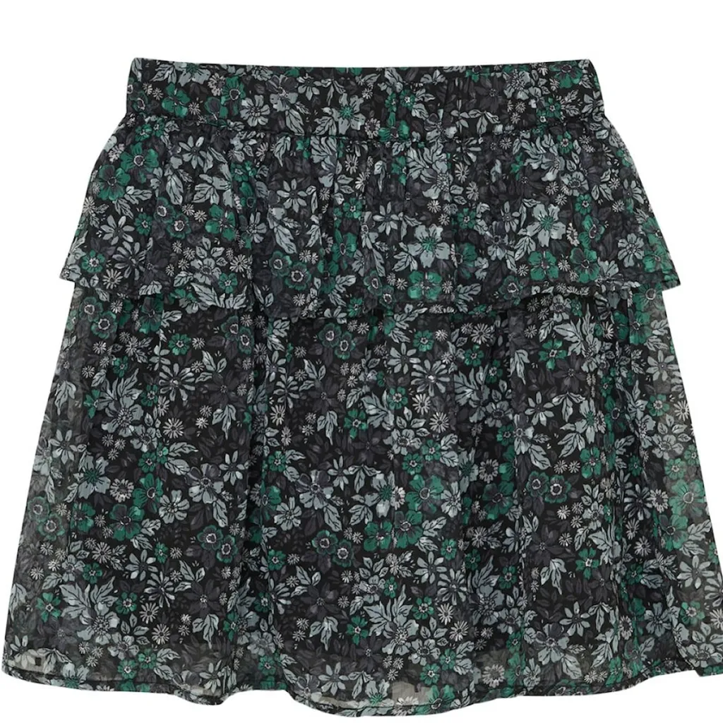 Skirt Flower Dobby Pine Green Dobby Flower Kort Kjol Pine Green>Creamie Discount
