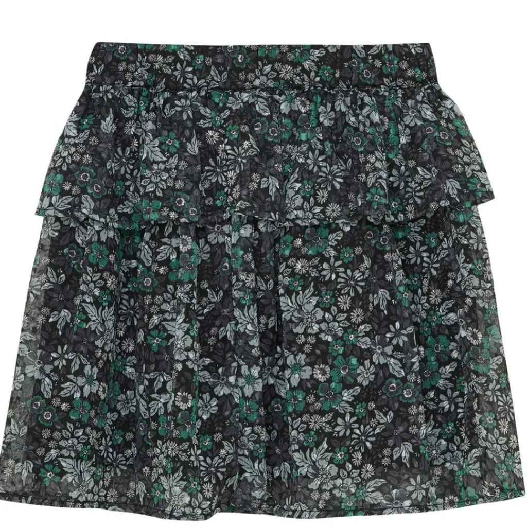Skirt Flower Dobby Pine Green Dobby Flower Kort Kjol Pine Green>Creamie Discount