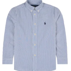 Slim Fit Randig Oxfordskjorta Bsr Blue White>Ralph Lauren Hot