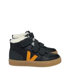 Small V-10 Mid Fodrade Sneakers Black Ouro Graphite>Veja Discount