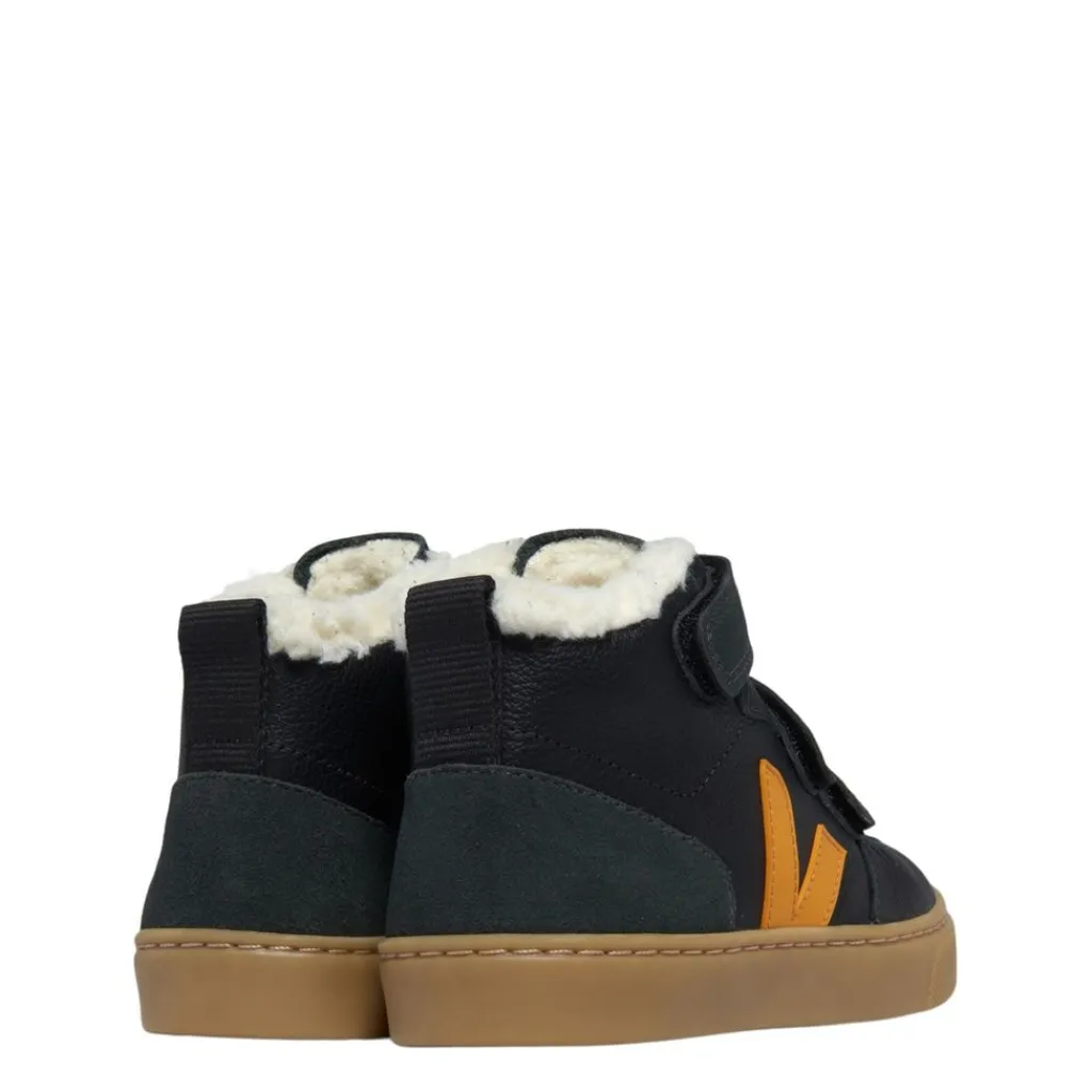 Small V-10 Mid Fodrade Sneakers Black Ouro Graphite>Veja Discount