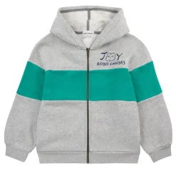 Smiling Hoodie Med Dragkedja Heather Grey>Bobo Choses Online