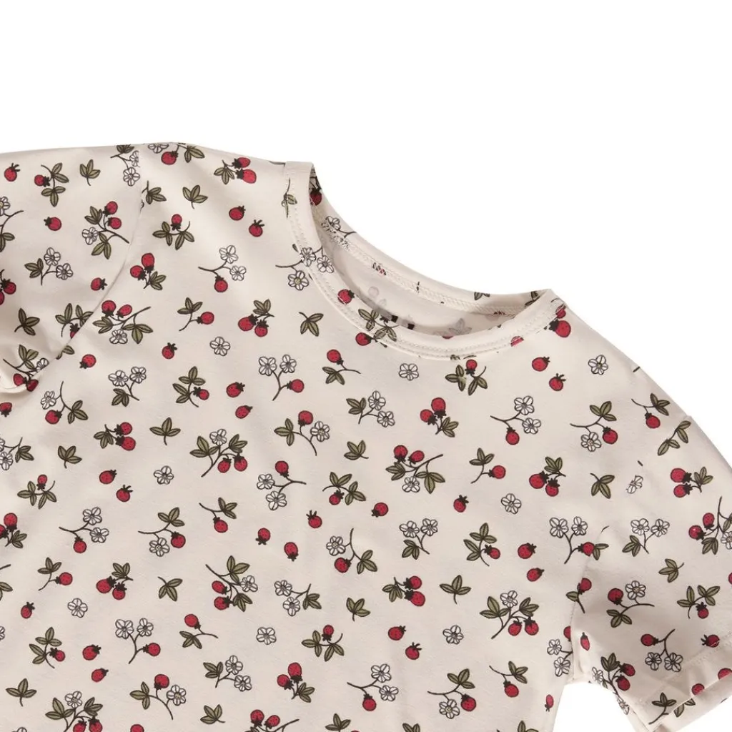 Sofia GOTS Mönstrat Nattlinne Wild Strawberry>Buddy & Hope Outlet