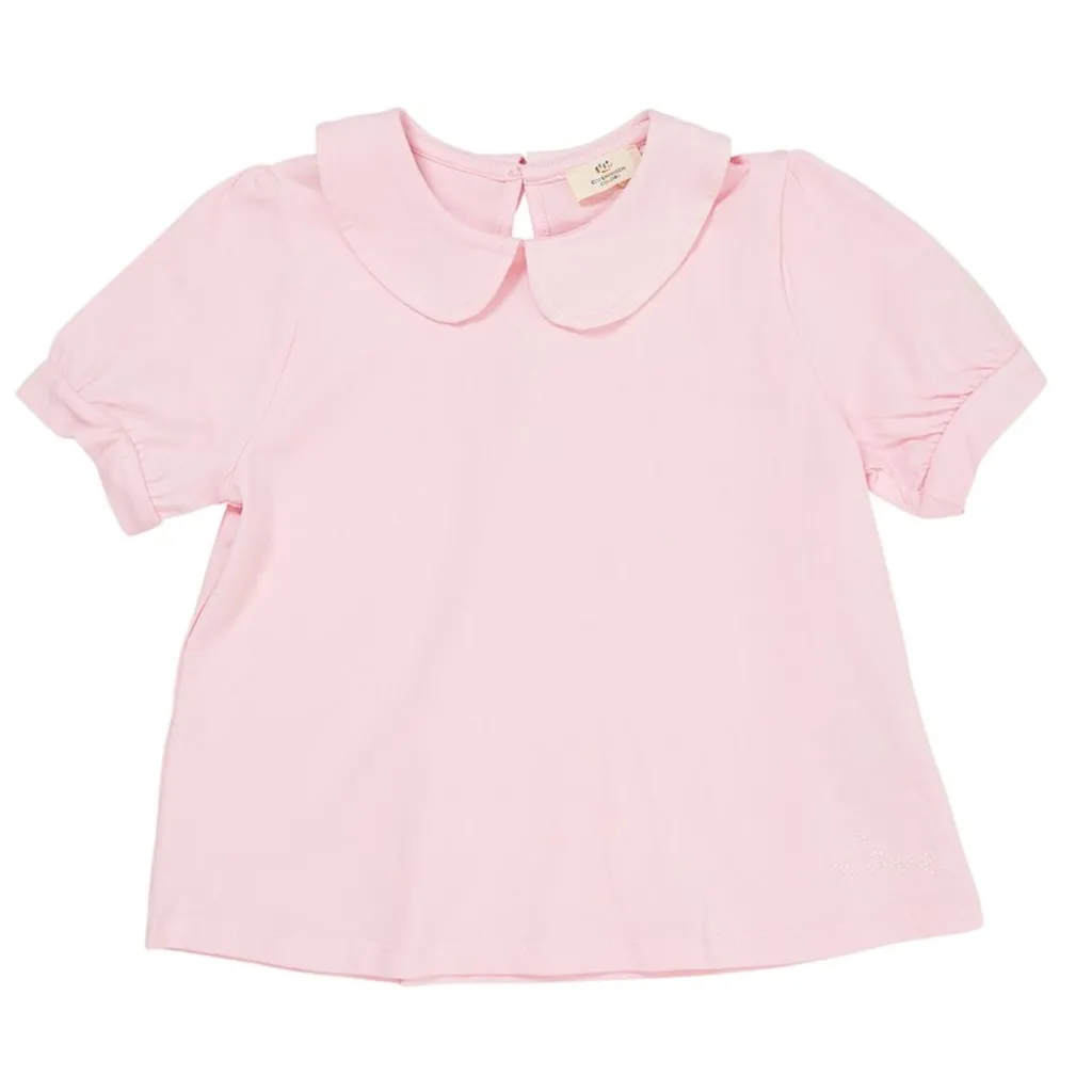 Solid Kortärmad Blus Med Krage Ballerina>Copenhagen Colors Clearance