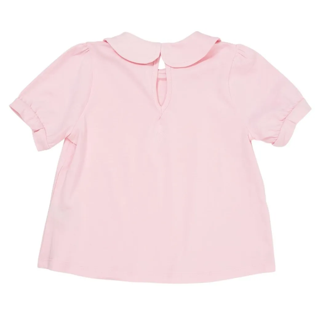 Solid Kortärmad Blus Med Krage Ballerina>Copenhagen Colors Clearance