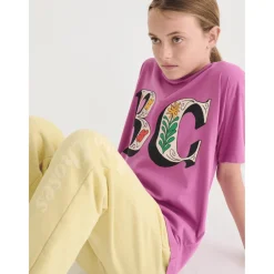 Spring Letters T-shirt Purple><noscript><img width=