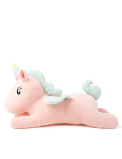 Squeezie Stor Liggande Enhörning Pink>Teddykompaniet New