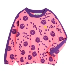 Squiggly Cats Sweatshirt Pink>Mini Rodini Hot