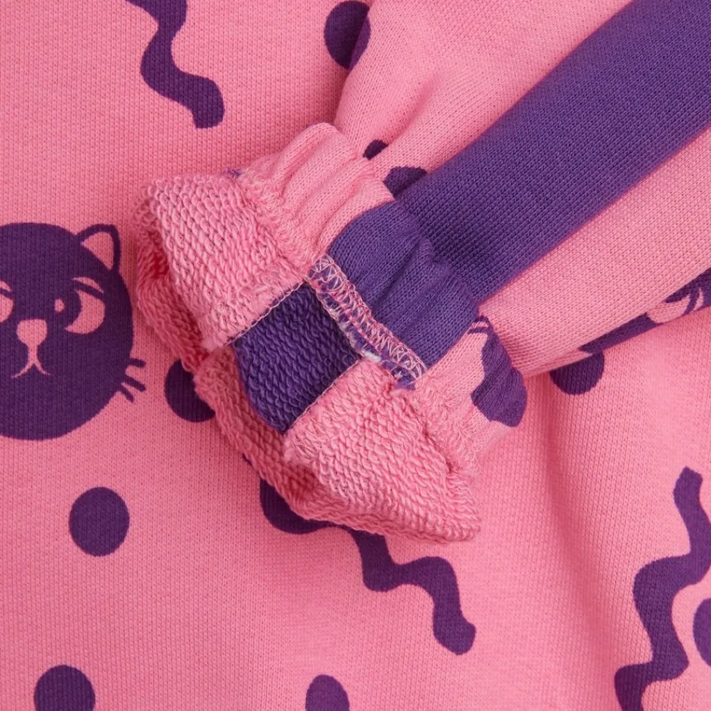 Squiggly Cats Sweatshirt Pink>Mini Rodini Hot