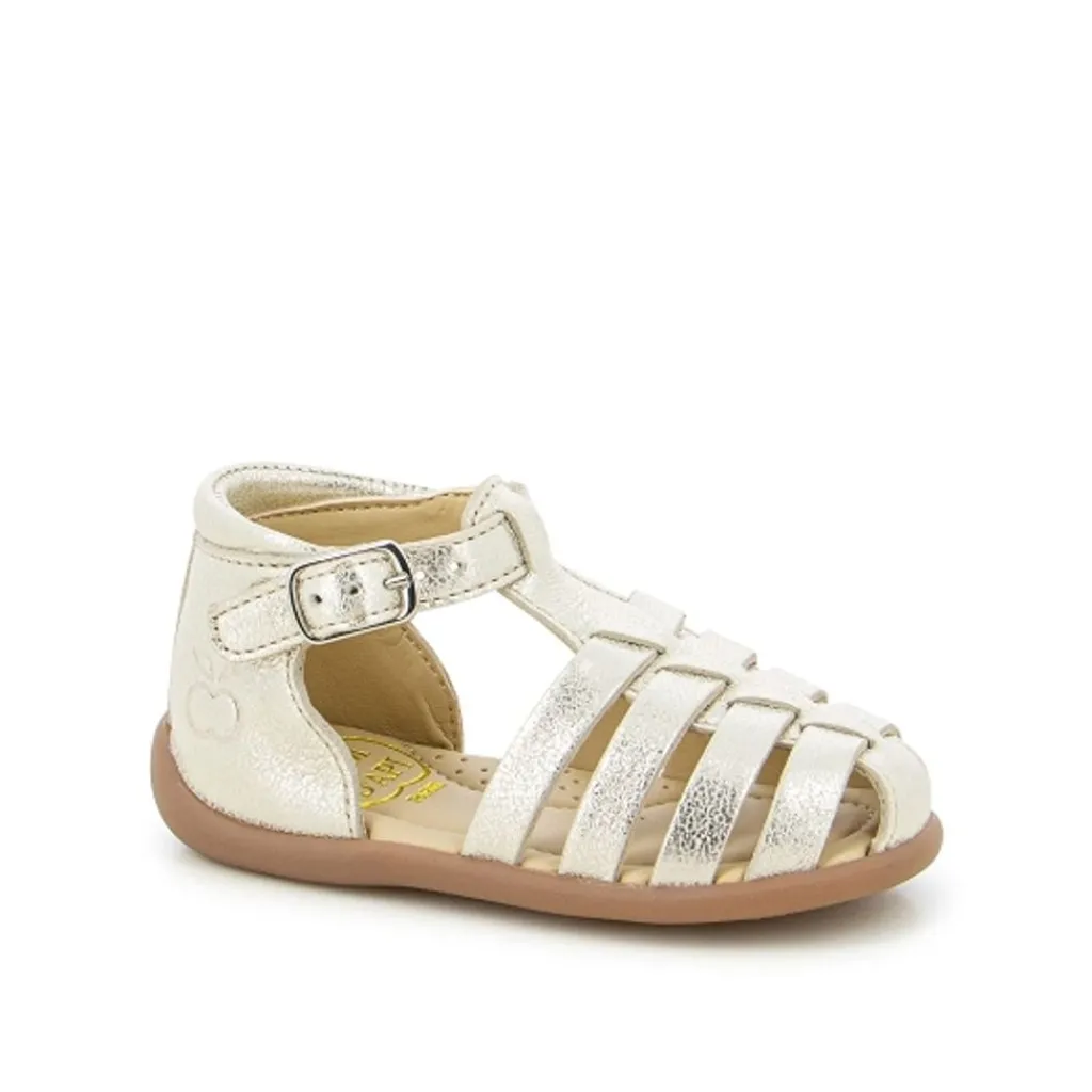 Stand-Up Strap Sandaler Platinum>Pom Dapi