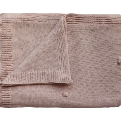 Stickad Babyfilt Med Texturerade Prickar Blush>Mushie Discount
