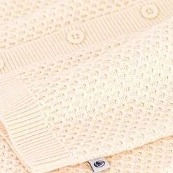 Stickad Babykofta Beige><noscript><img width=