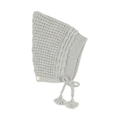 Stickad Babymössa Grå><noscript><img width=