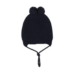 Stickad Babymössa Marinblå><noscript><img width=