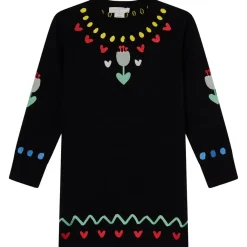 Stickad Klänning Svart>Stella McCartney Kids Outlet