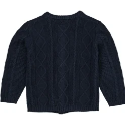 Stickad kofta Navy><noscript><img width=