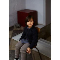 Stickad kofta Navy><noscript><img width=