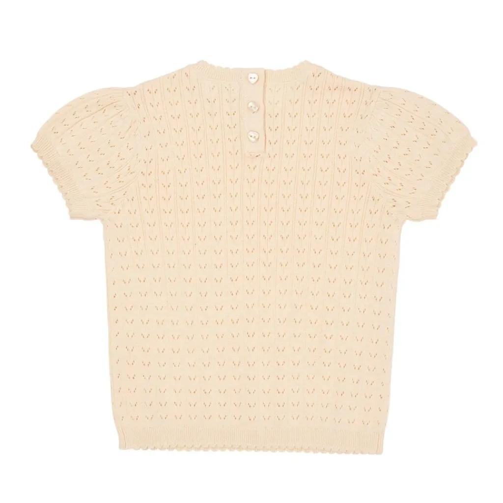 Stickad Pointelleblus Cream>Copenhagen Colors Discount