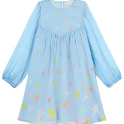 Stjärnmönstrad Klänning Blå>Stella McCartney Kids Sale
