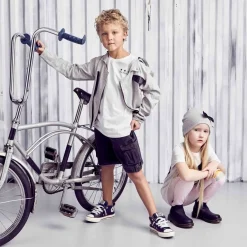 Stone Wash Army Shorts Grå><noscript><img width=