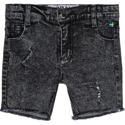 Stone Wash Jeansshorts Grå>The BRAND New