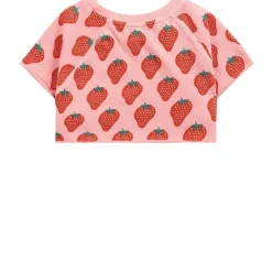 Strawberry Kortärmad Croppad Sweatshirt Rosa>Bobo Choses Outlet