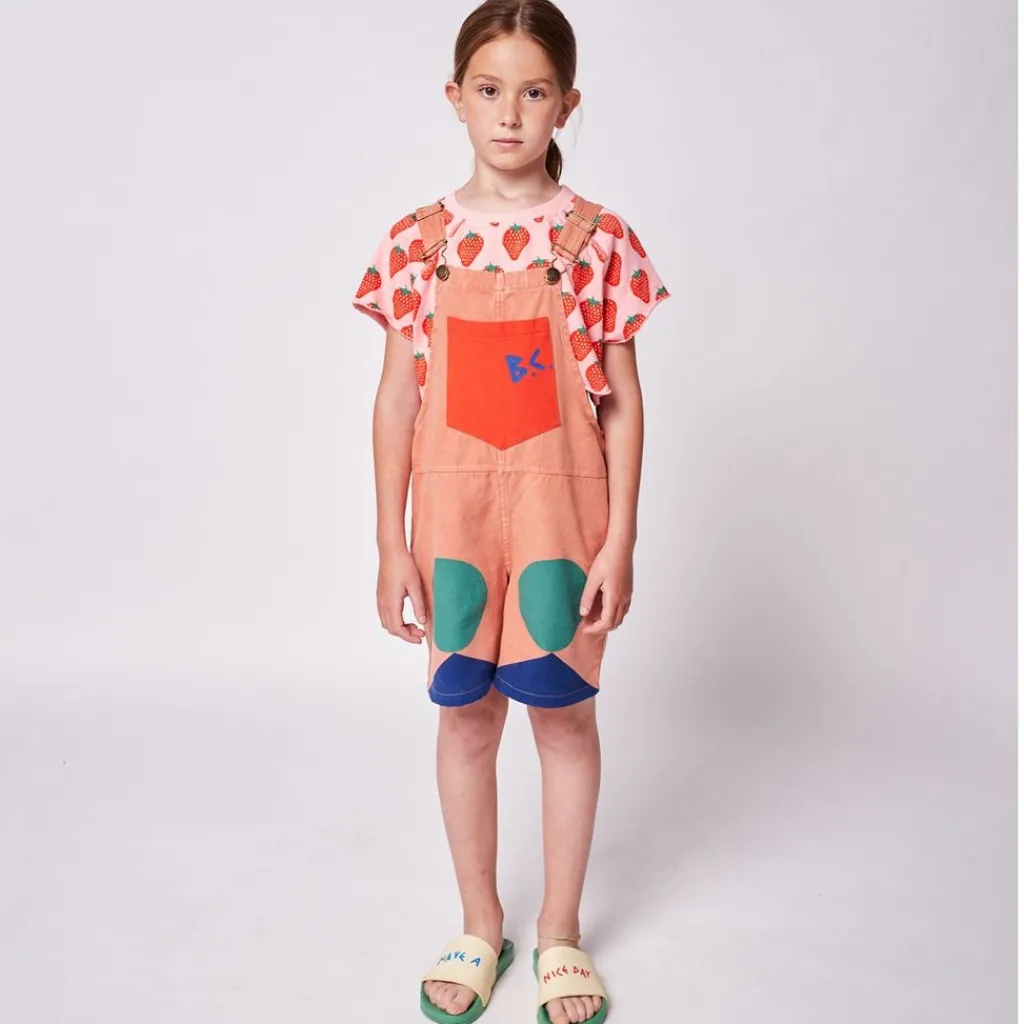 Strawberry Kortärmad Croppad Sweatshirt Rosa>Bobo Choses Outlet