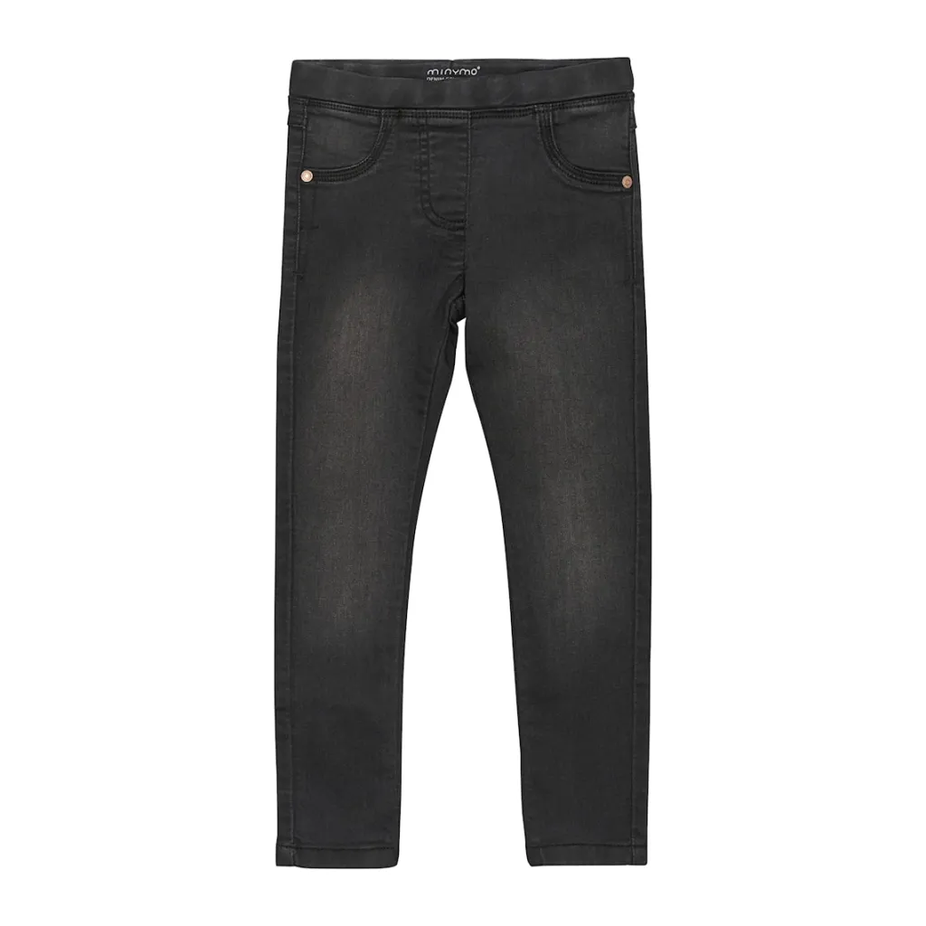 Stretchiga Jeggings Grey Black>Minymo Best