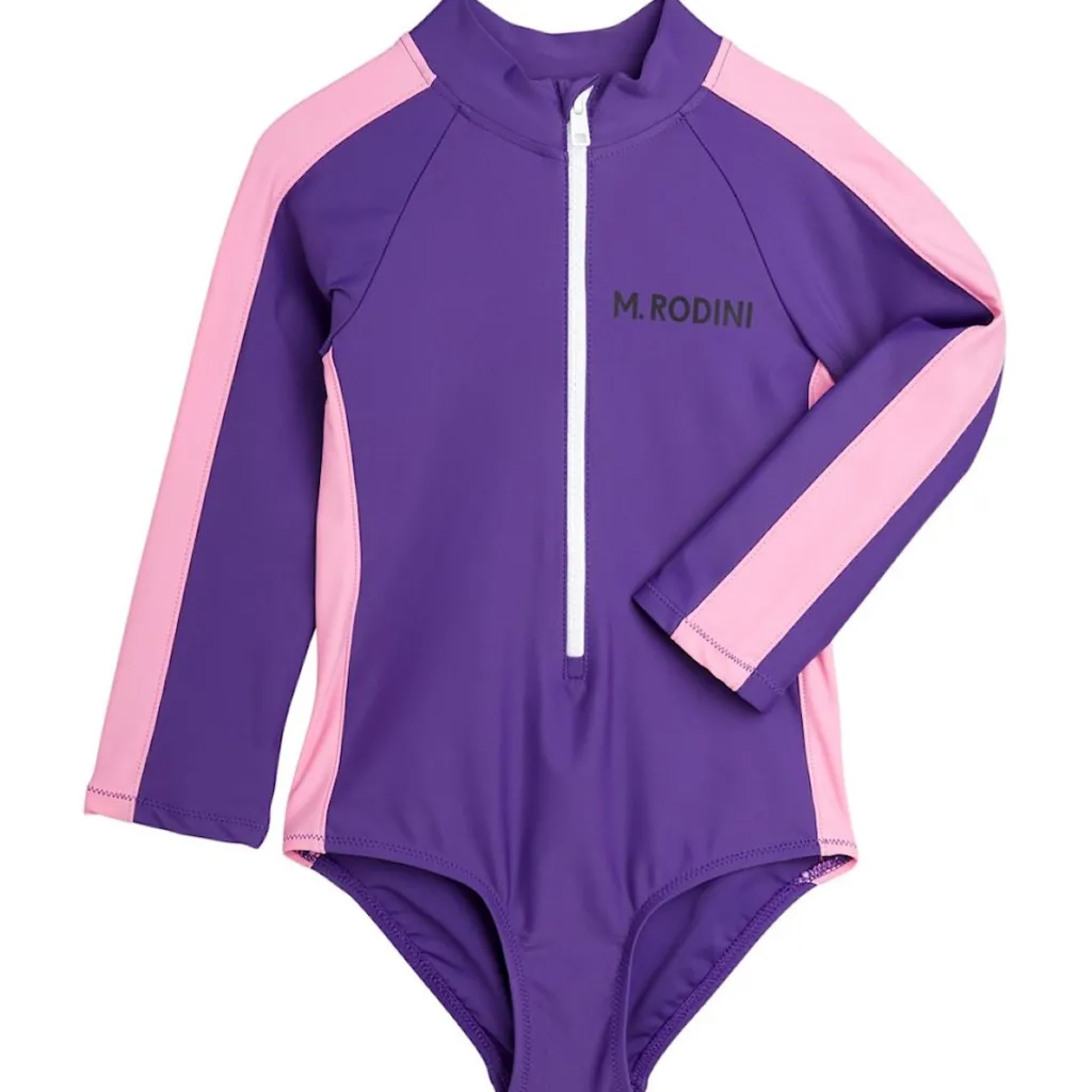 Stripe Baddräkt Lila>Mini Rodini Best
